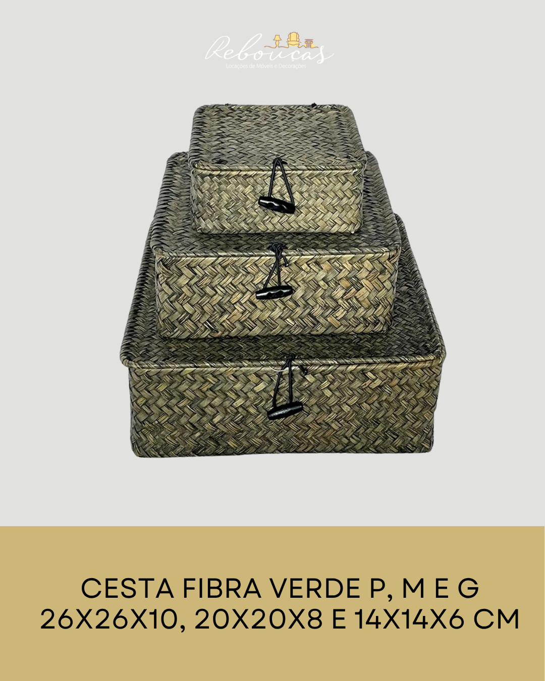 Cesta Fibra Verde P, M e G