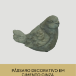 Pássaro Decorativo em Cimento Cinza P, M e G